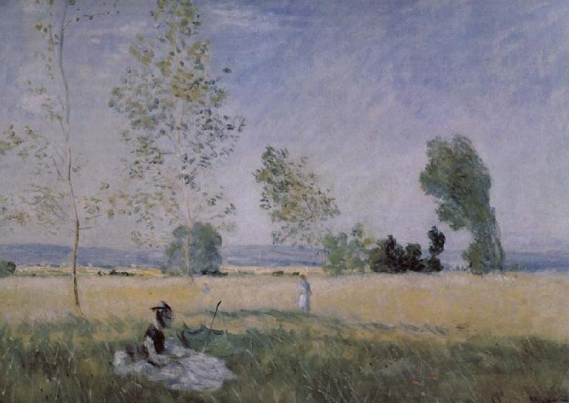 Claude Monet Meadow at Bezons Sweden oil painting art